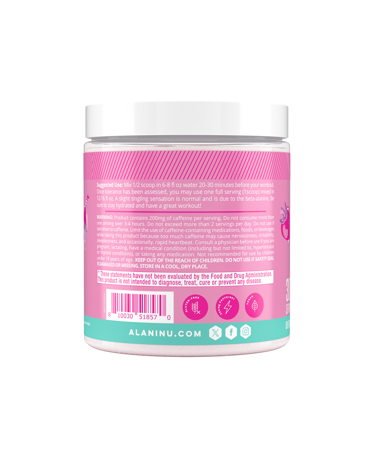 Alani Nu Pre-Workout - Pink Slush T2 - image 3
