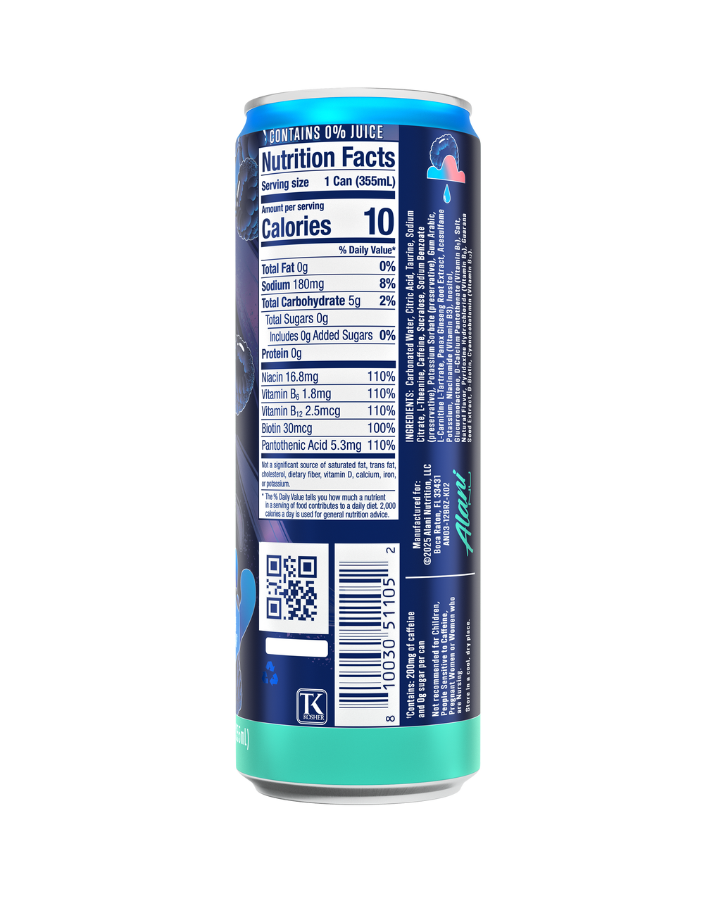 Alani Nu Energy Drink - Breezeberry V8 - image 3