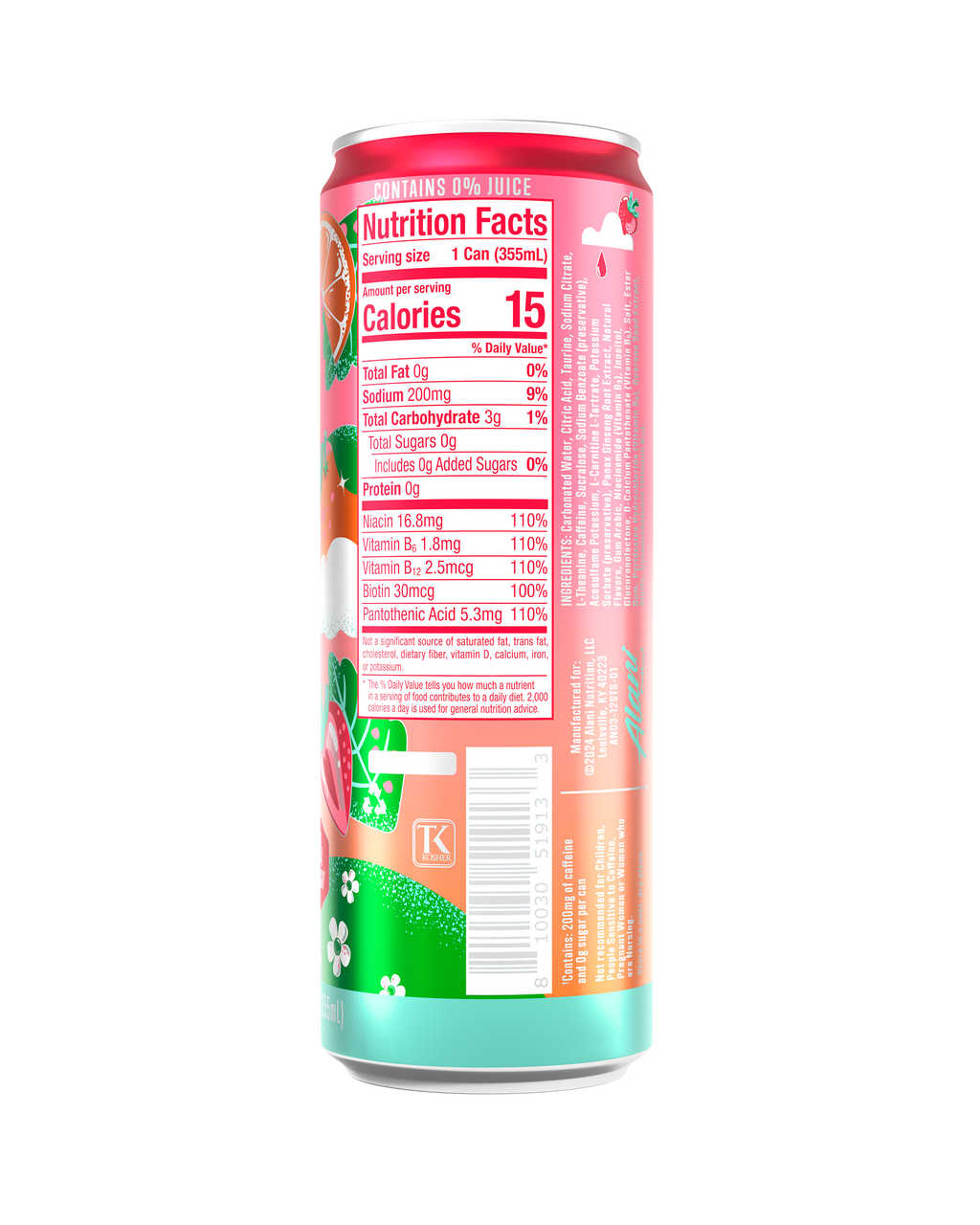 Alani Nu Energy Drink - Strawberry Sunrise G1 - image 3