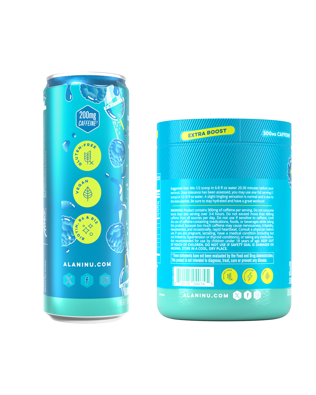 Alani Nu Energy Drink & Pre-Workout+ - Blue Slush H4 - image 2