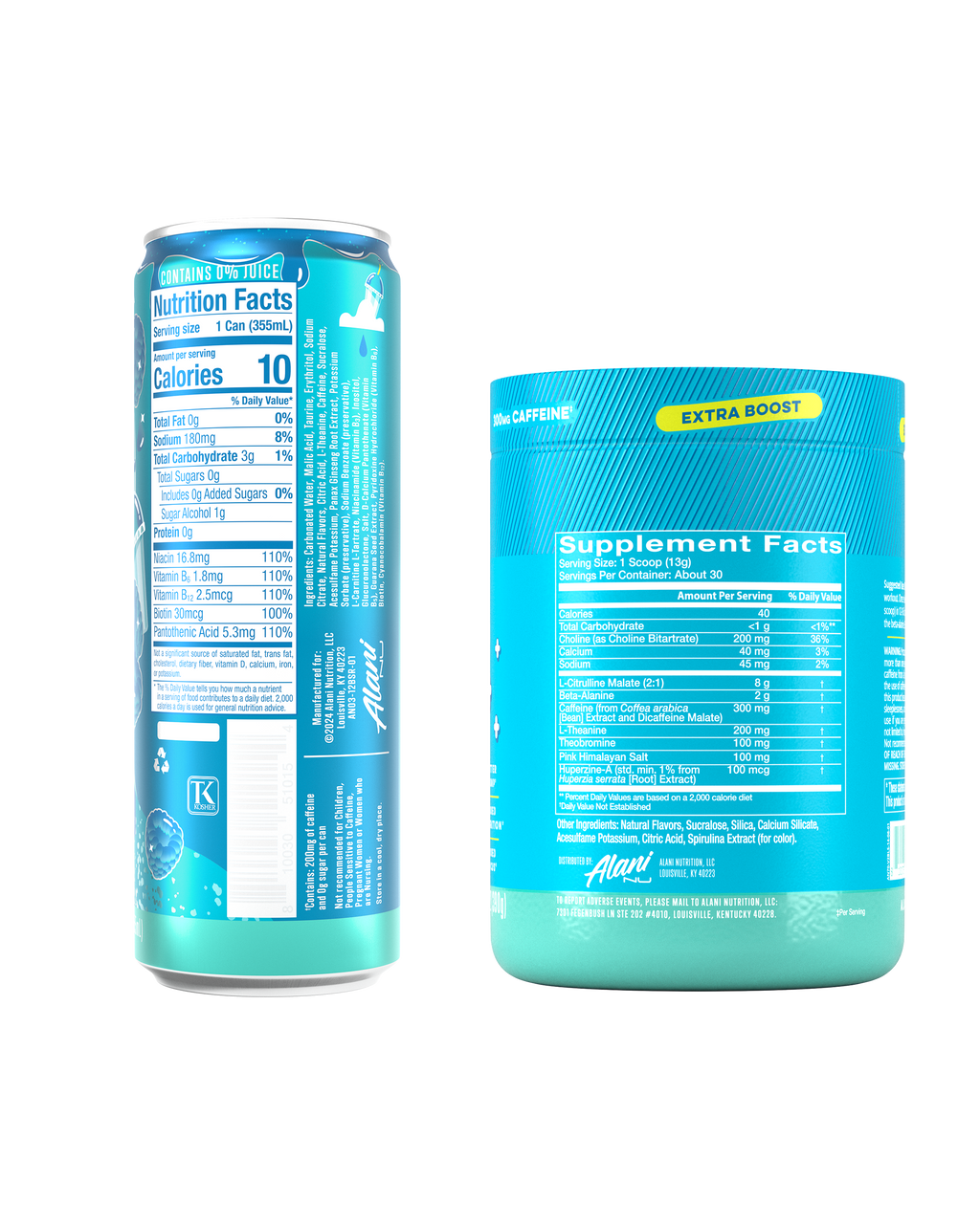 Alani Nu Energy Drink & Pre-Workout+ - Blue Slush H4 - image 3