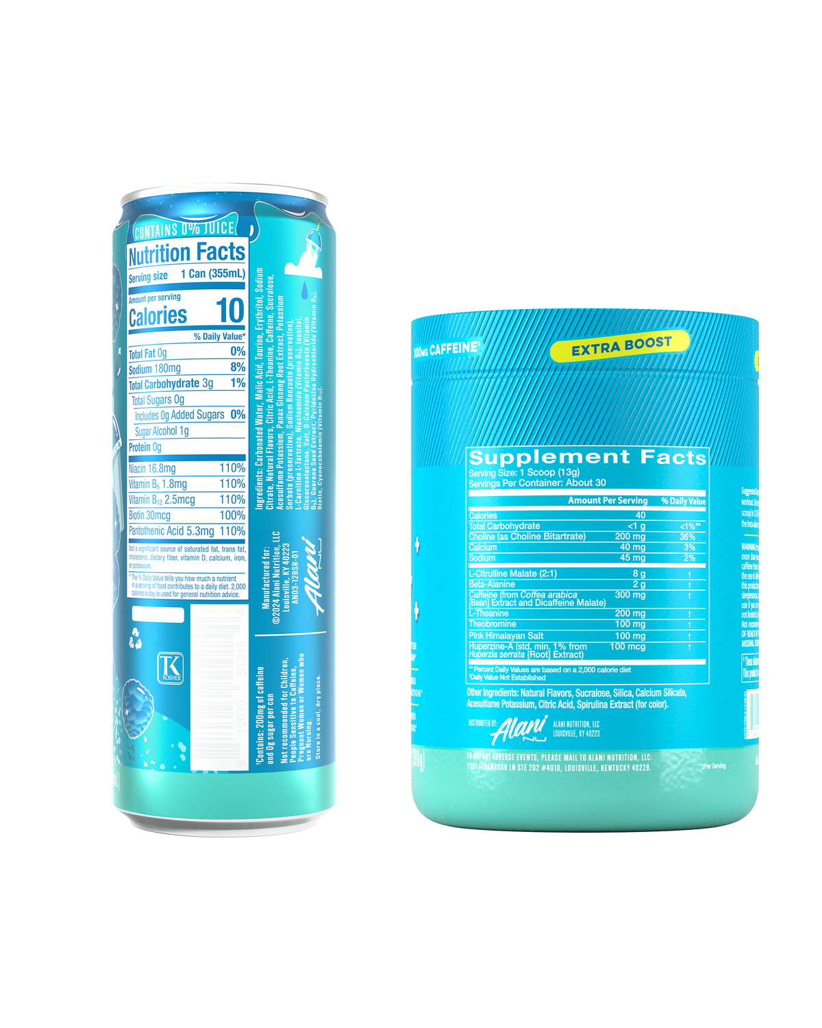 Alani Nu Energy Drink & Pre-Workout+ - Blue Slush H4 - image 3