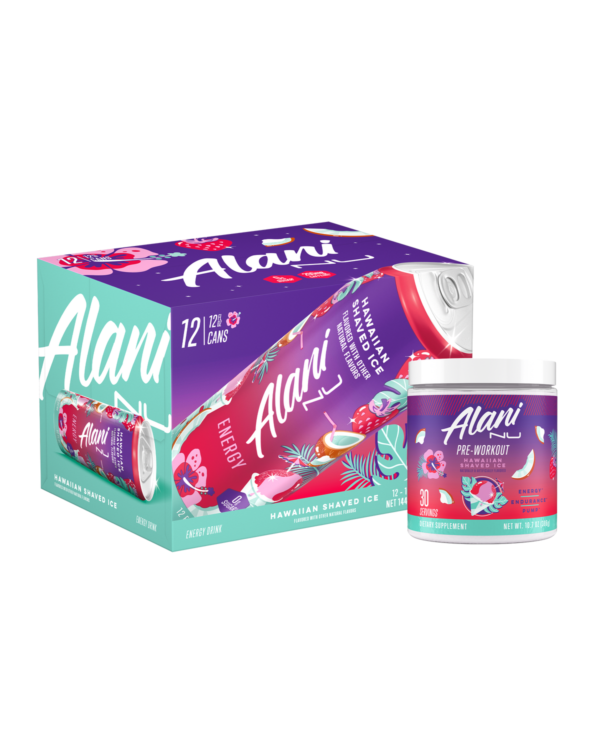 Alani Nu Energy Drink & Pre-Workout - Hawaiian Shaved Ice C8 - image 1