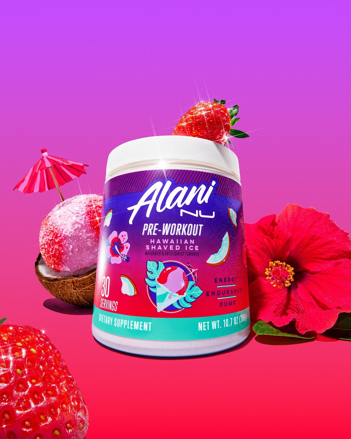 Alani Nu Energy Drink & Pre-Workout - Hawaiian Shaved Ice C8 - image 5