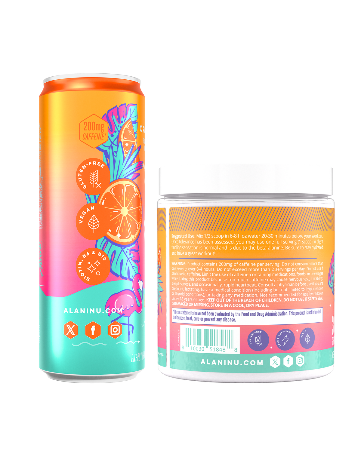 Alani Nu Energy Drink & Pre-Workout - Orange Kiss B3 - image 2