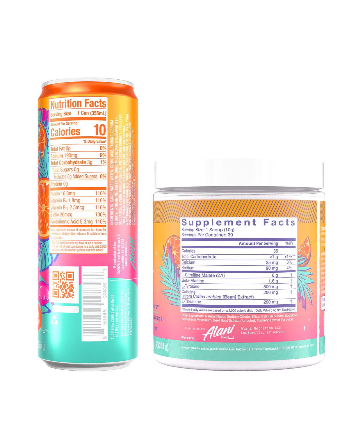 Alani Nu Energy Drink & Pre-Workout - Orange Kiss B3 - image 3