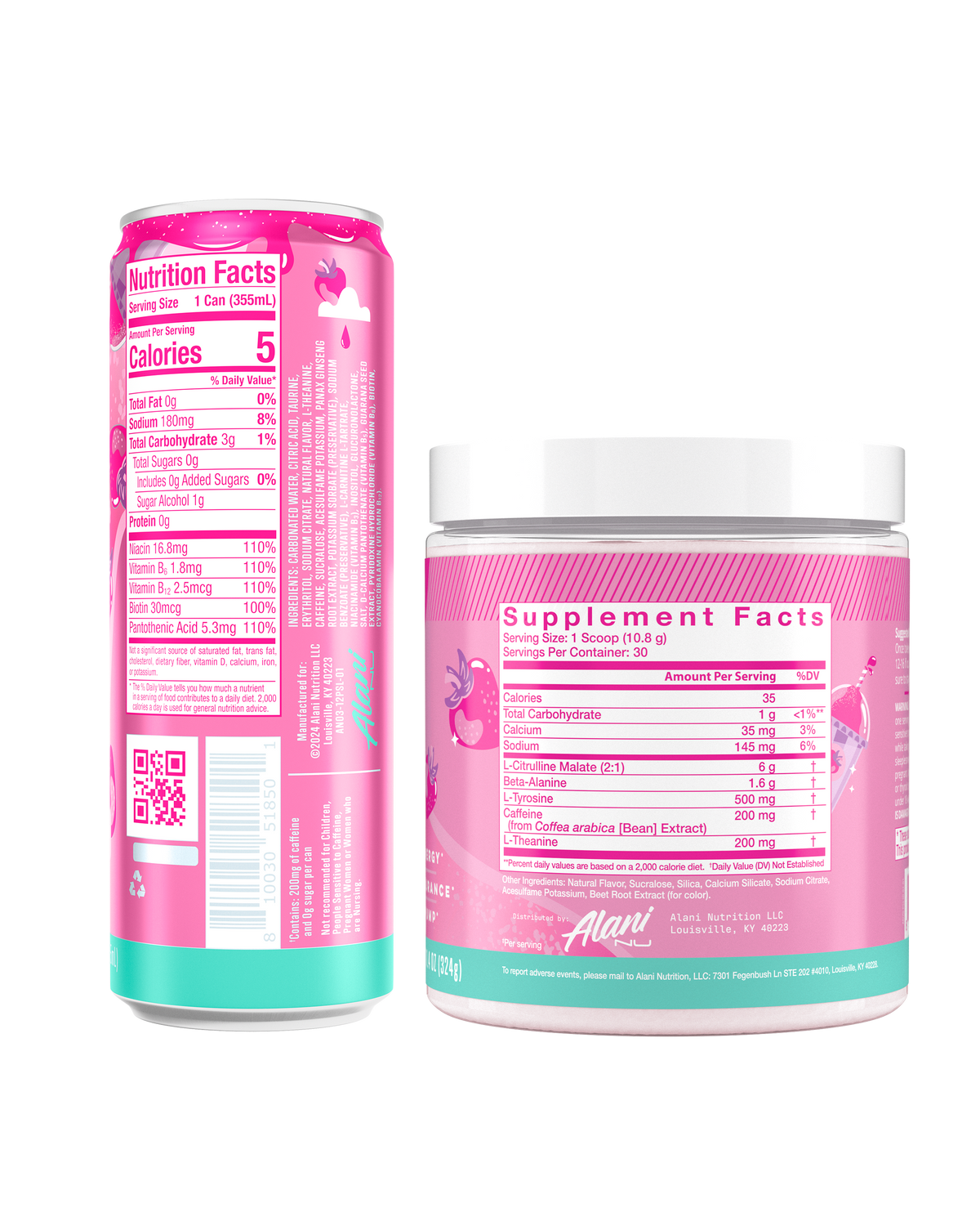 Alani Nu Energy Drink & Pre-Workout - Pink Slush B6 - image 3
