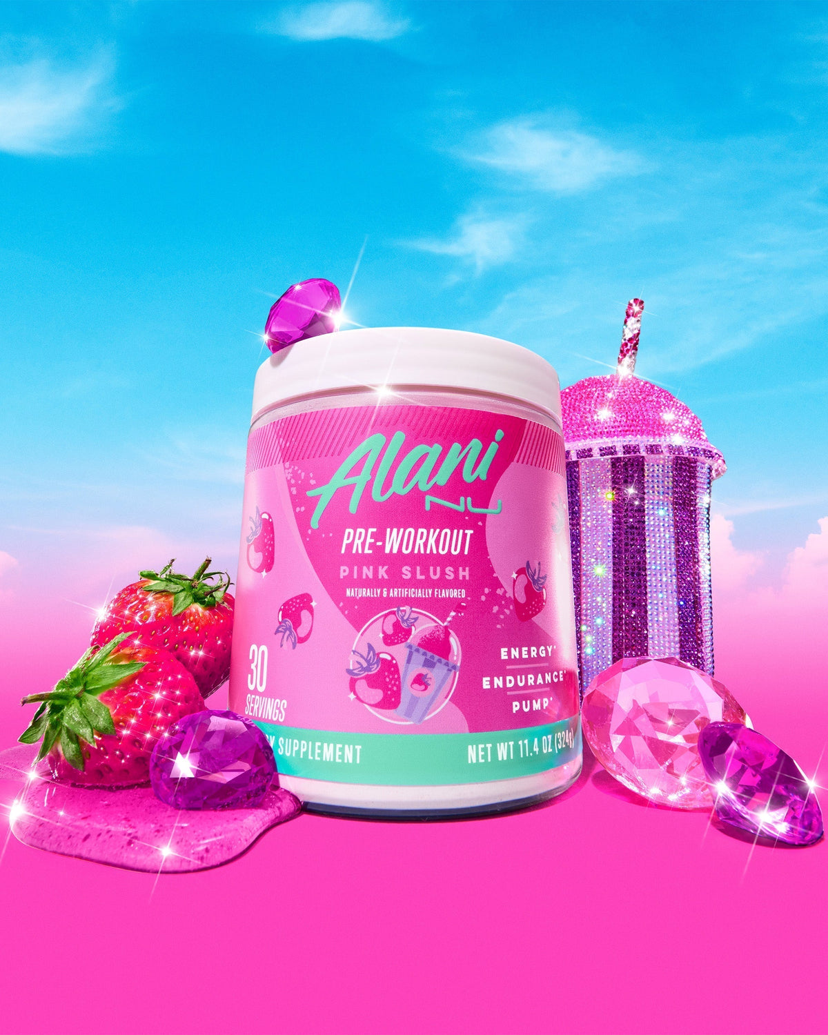 Alani Nu Energy Drink & Pre-Workout - Pink Slush B6 - image 5
