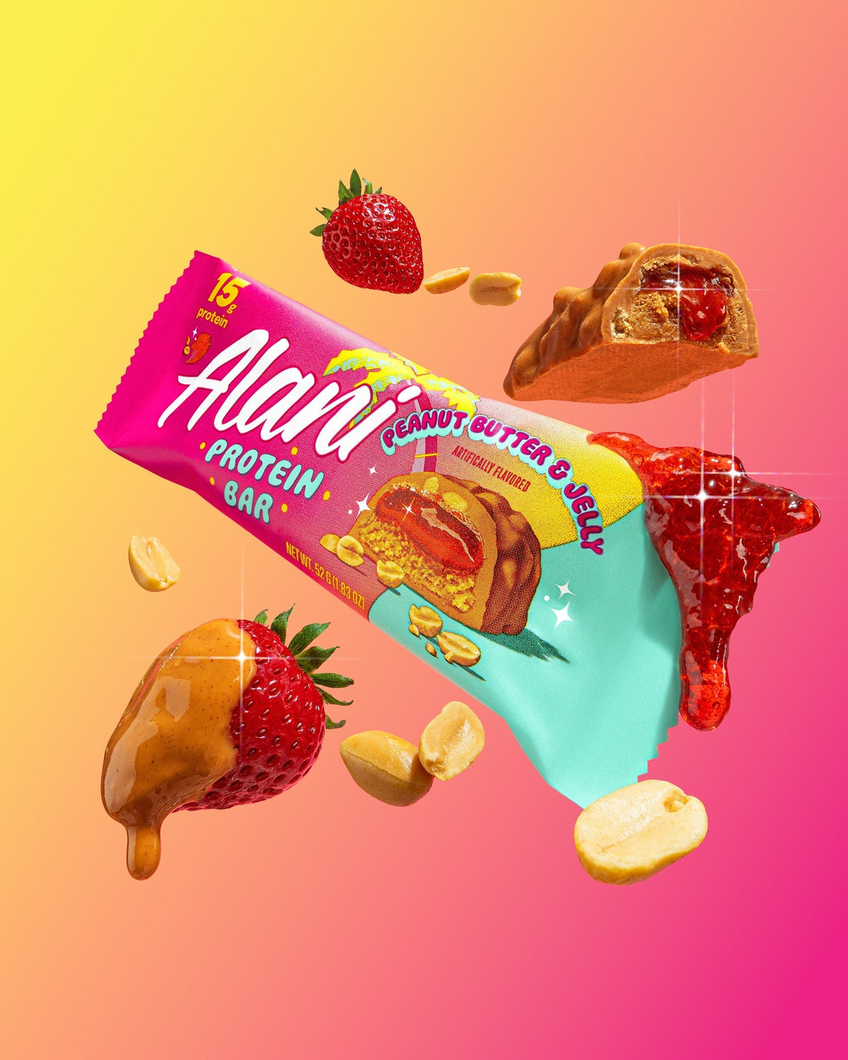 Alani Nu Protein Bar - Peanut Butter & Jelly I8 - image 5