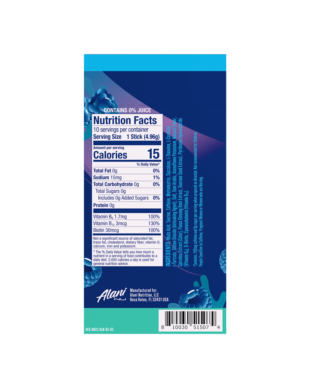 Alani Nu Energy Sticks - Breezeberry S9 - image 3