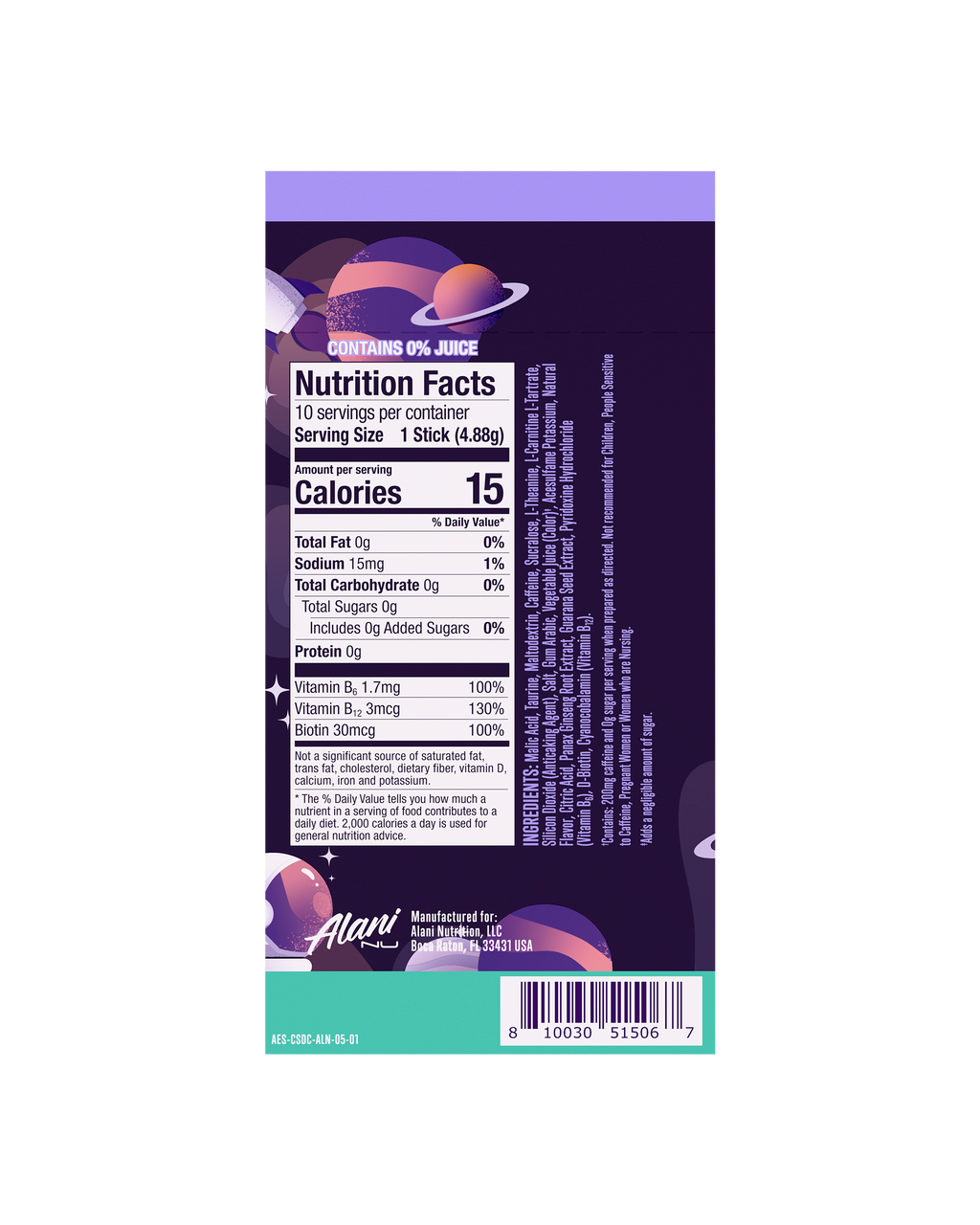 Alani Nu Energy Sticks - Cosmic Stardust F0 - image 3