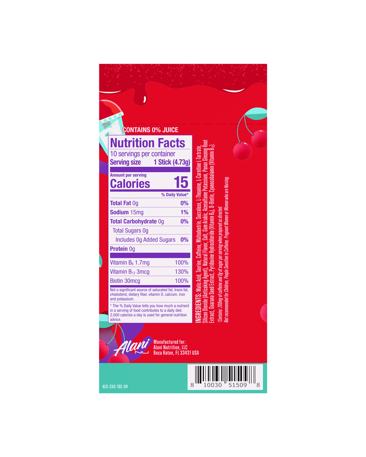 Alani Nu Energy Sticks - Cherry Slush O3 - image 3