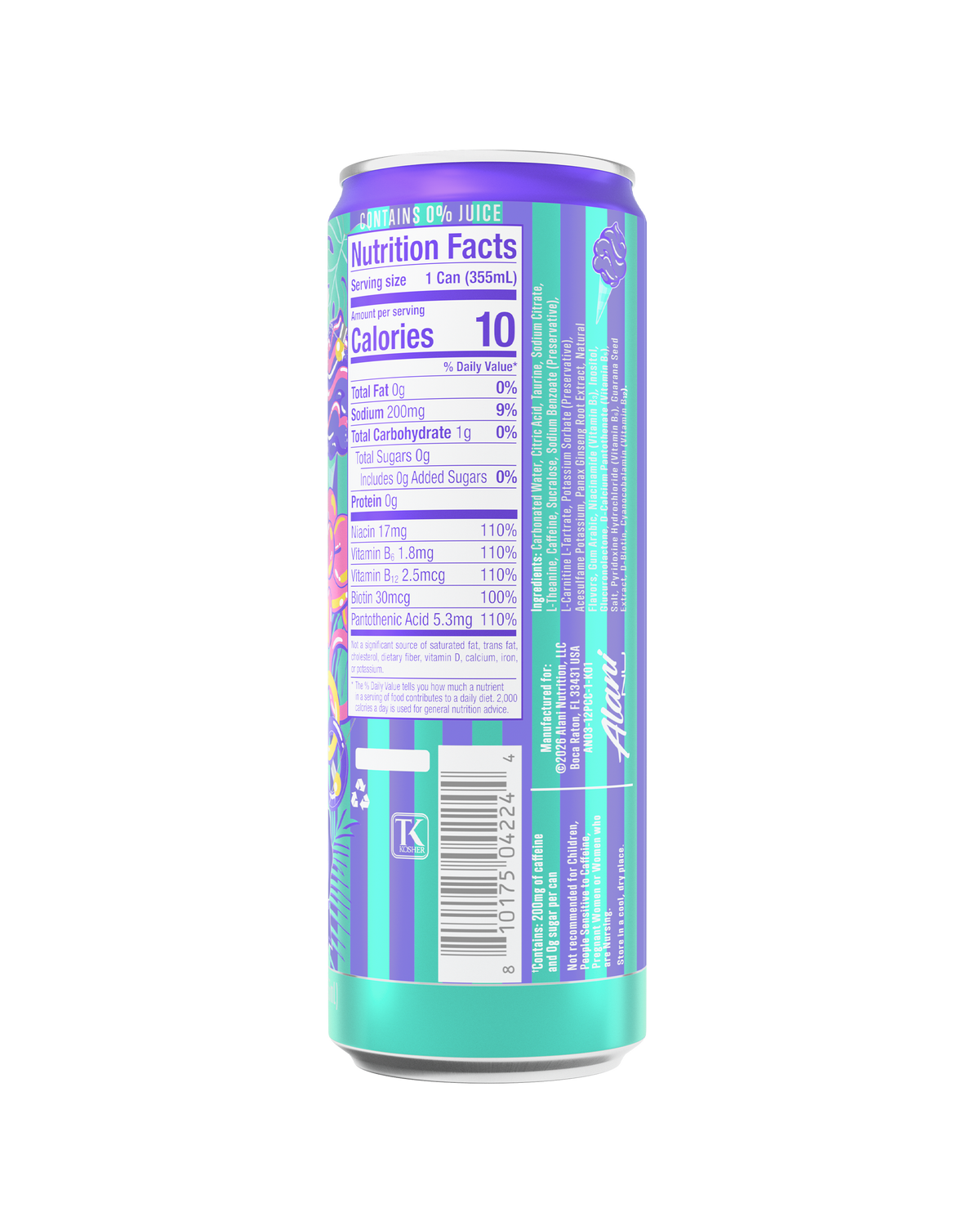 Alani Nu Energy Drink - Purple Cotton Candy E7 - image 3