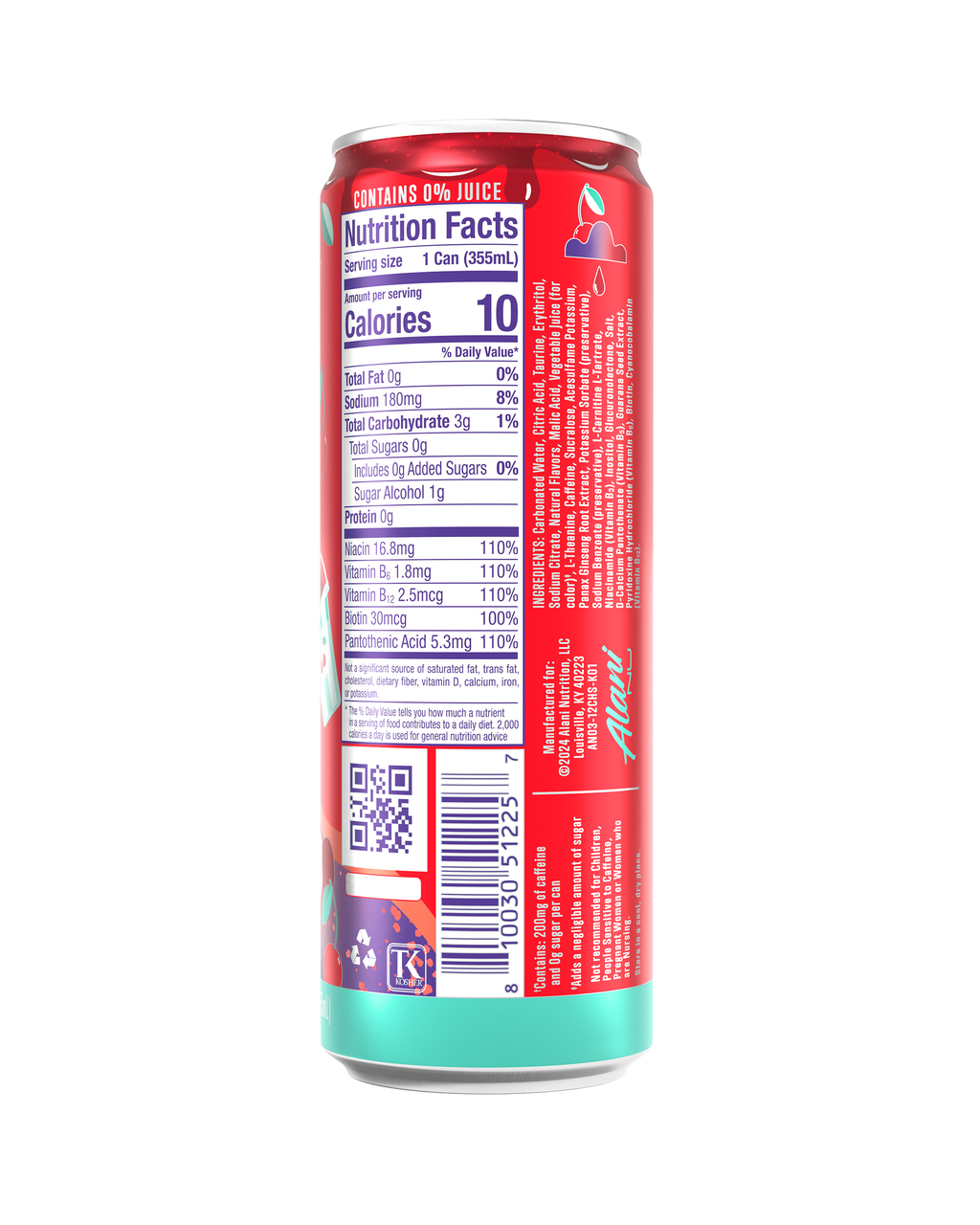 Alani Nu Energy Drink - Cherry Slush V5 - image 3